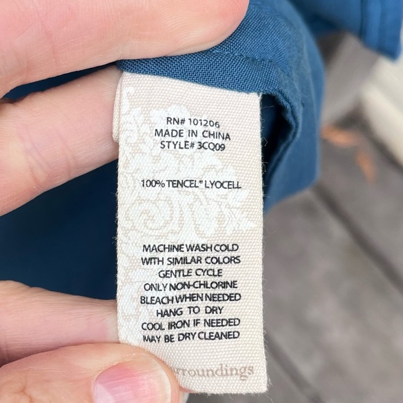 Soft Surroundings Weekender Blue Tencel Dress NWOT Sz Petite Large - Picture 8 of 12